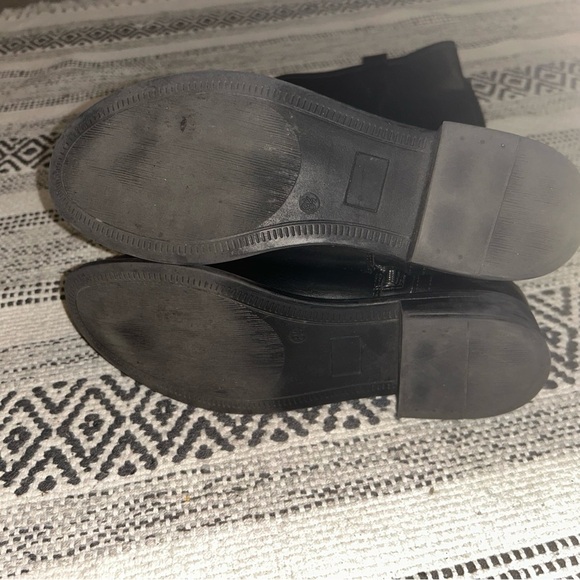 Falls Creek Black Leather Tall buckle Boots - Picture 3 of 4